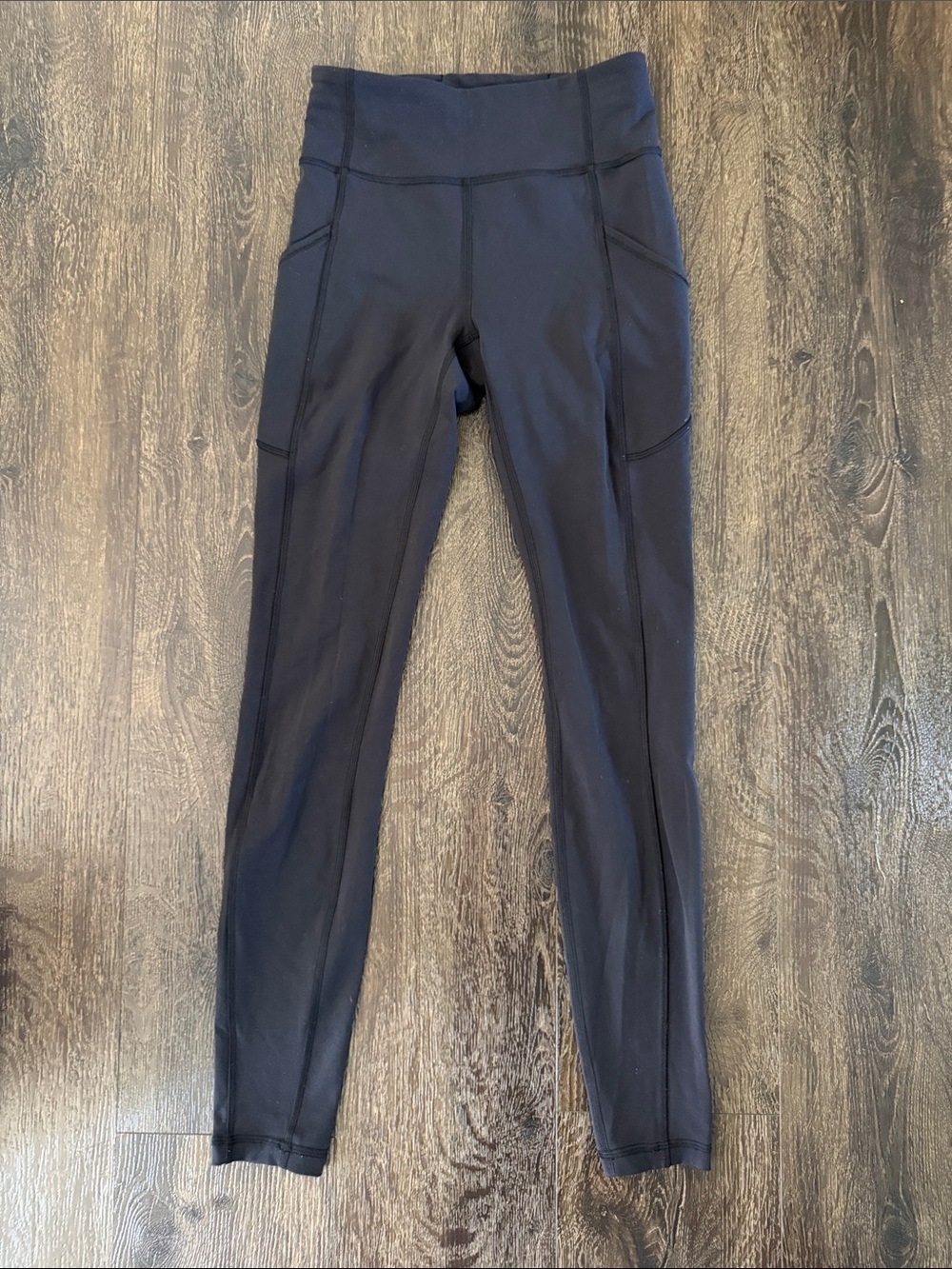 Lulu High-Rise Black Leggings with Side Pockets